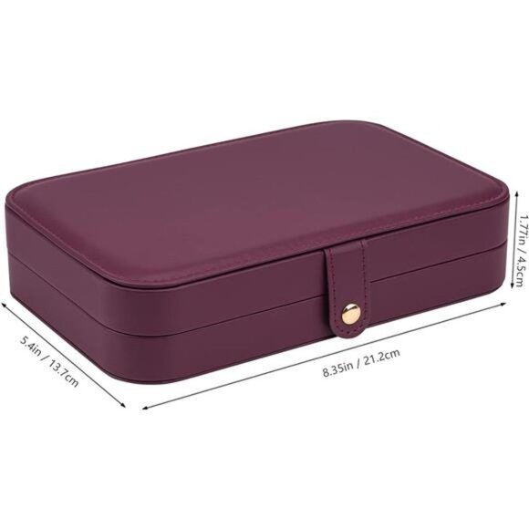 Jewelry Travel Organizer, Jewelry Box Portable, Small Travel Jewelry Case Mirror - Picture 2 of 7